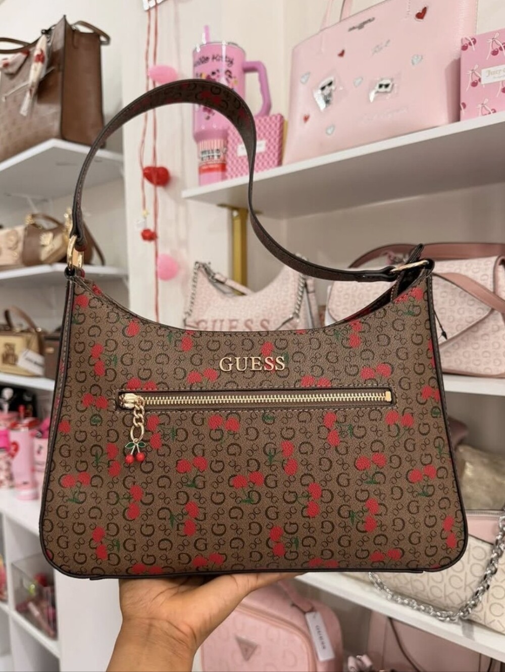 NEW Guess Cherry Shoulder Handbag
